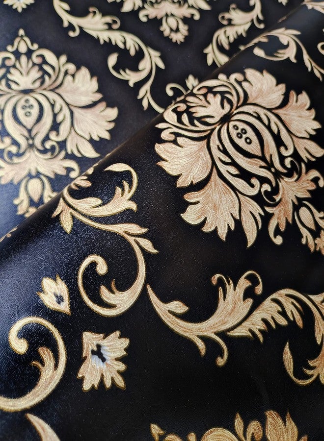 ROSASTELLA Self Adhesive Decorative Peel Stick Waterproof Royal Damask Wallpaper Wall Decor Removable Wall Paper for Living Room Hall Decoration PVC Vinyl DIY Contact Paper 45x304 CM - Image 5